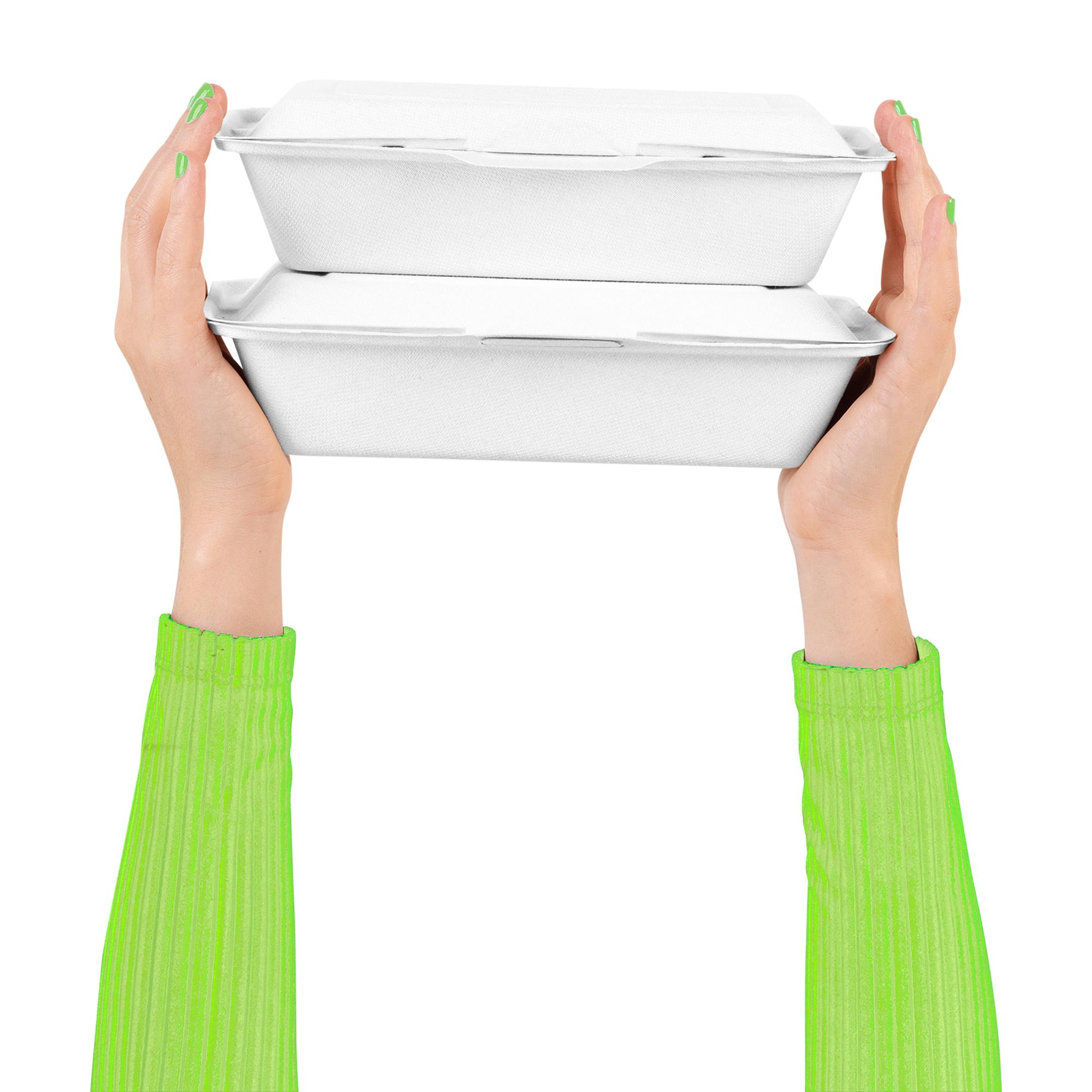 Customer receiving a meal kit at a doorstep